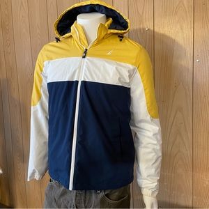 Nautica insuated tri-color water resistant windbreaker jacket Medium